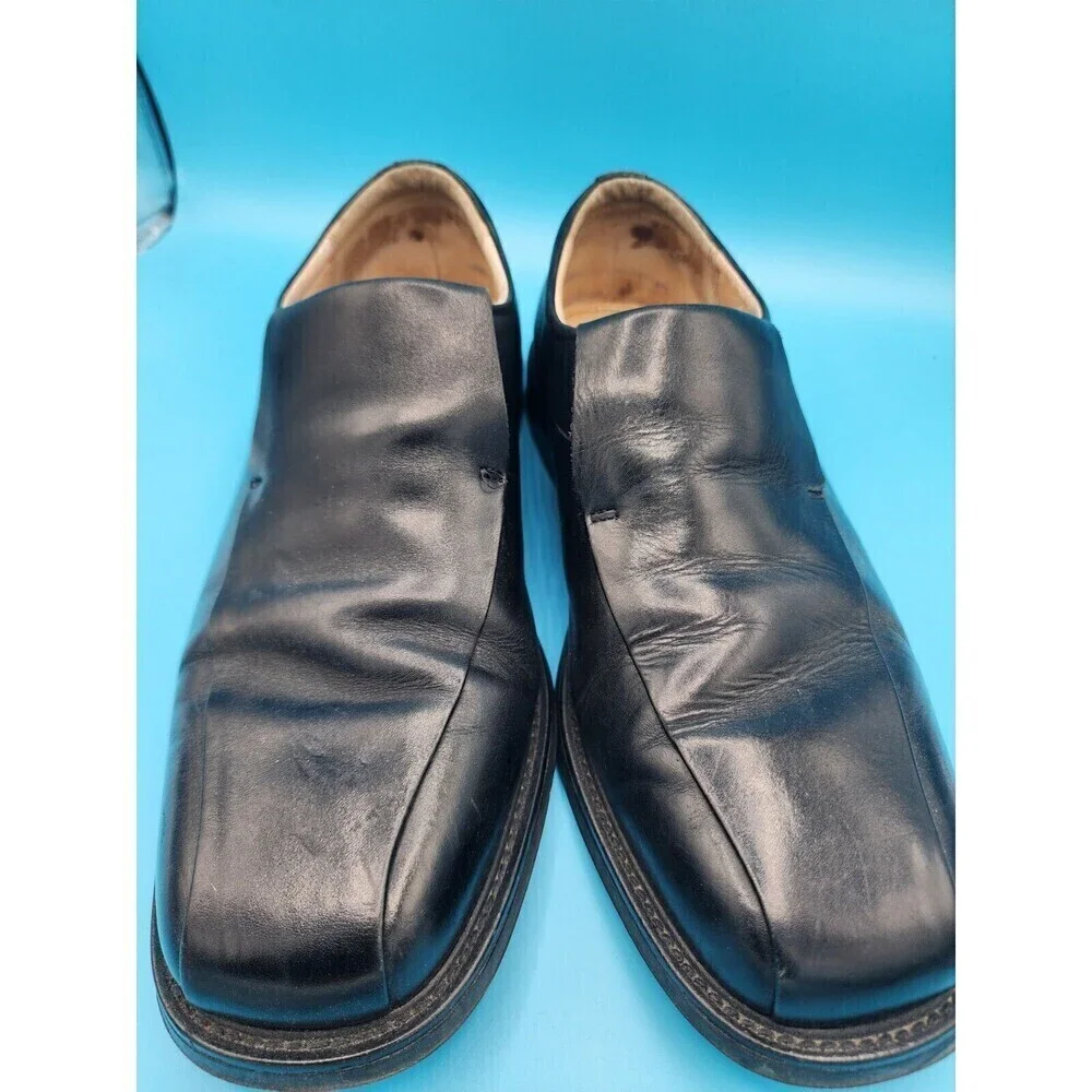 Mens Florsheim Imperial Slip On Dress Shoes Black Leather Size 10M